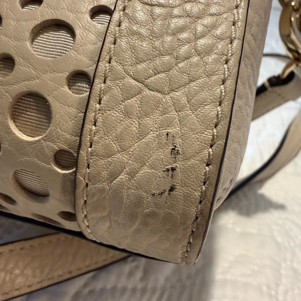 Kate Spade Cream Pebbled Leather Satchel - Picture 4 of 5
